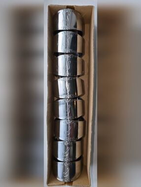 VTG Stainless Steel "S" Monogrammed Napkin Rings - Set of 8